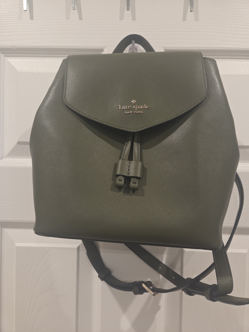 kate spade New York Olive Green Leather Backpack